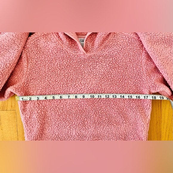 Athleta Girls Pink Fleece Hoodie Sweatshirt Size L / 12 - Picture 8 of 10